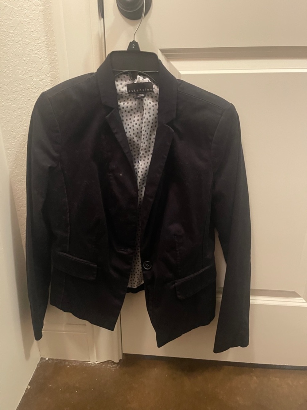 attention Black Womens Tailored Blazer Jacket